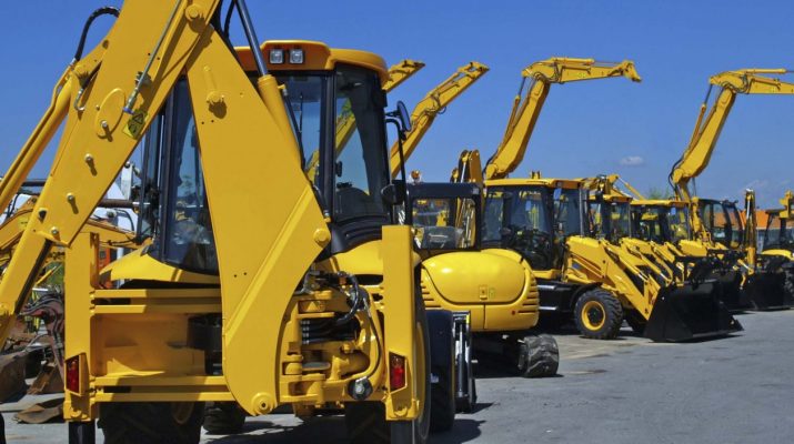 Heavy Equipment in a parking lot